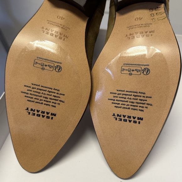 ISABEL MARANT Delena Suede Western Chelsea Ankle Boots in Taupe Size 40 - Picture 5 of 6